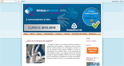 Desktop Screenshot of lenguadesignos.info